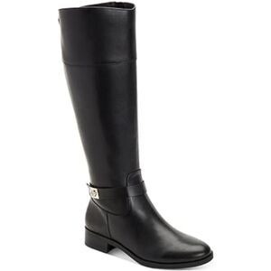 CHARTER CLUB Womens Black Johannes Round Toe Zip-Up Riding Boot 5 M